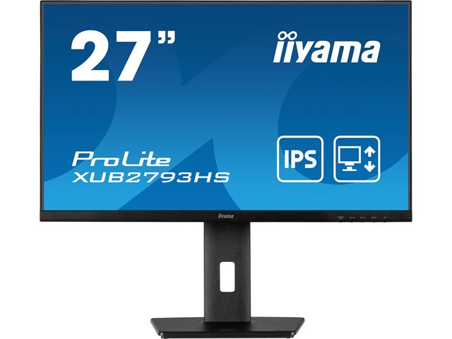iiyama ProLite Monitor XUB2793HS-B7 27", Black, Height Adjustable, IPS Panel, 3-side borderless design, HDMI, DisplayPort image 0