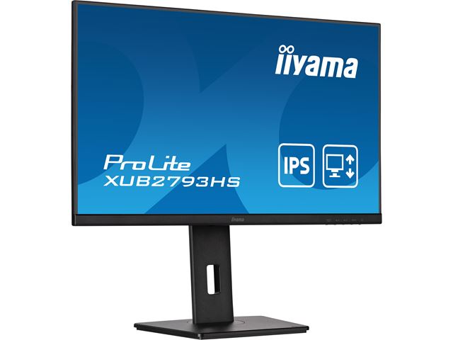 iiyama ProLite Monitor XUB2793HS-B7 27", Black, Height Adjustable, IPS Panel, 3-side borderless design, HDMI, DisplayPort image 3