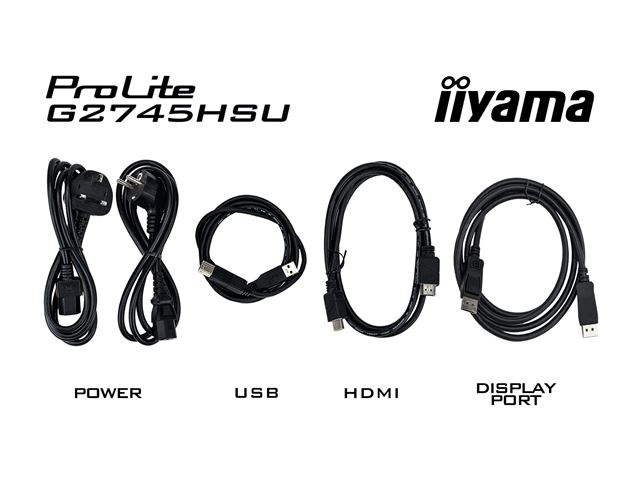 iiyama G-Master Black Hawk gaming monitor G2745HSU-B2 27" Black, IPS, 100Hz, 1ms, FreeSync, HDMI, Display Port, USB Hub image 7