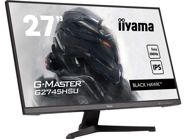 iiyama G-Master Black Hawk gaming monitor G2745HSU-B2 27" Black, IPS, 100Hz, 1ms, FreeSync, HDMI, Display Port, USB Hub image 2