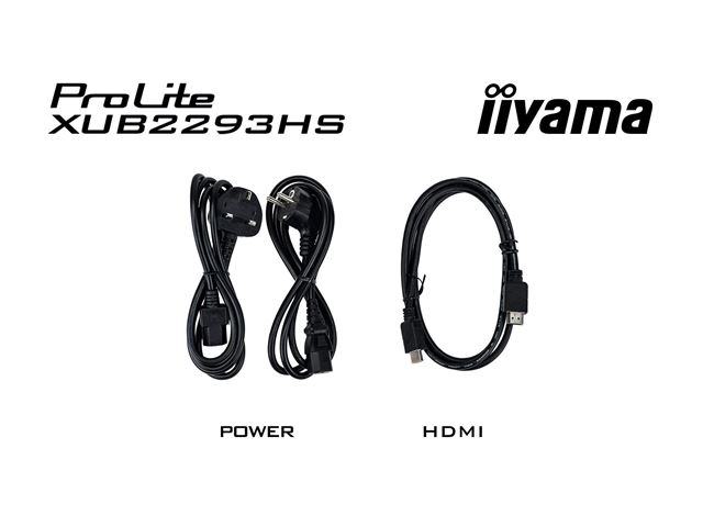 *NON PRISTINE BOX* iiyama ProLite monitor XUB2293HS-B6 22" IPS panel, 3-side borderless design, height adjustable stand, HDMI, DP, 100 Hz image 8