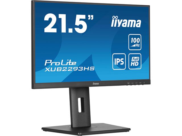 *NON PRISTINE BOX* iiyama ProLite monitor XUB2293HS-B6 22" IPS panel, 3-side borderless design, height adjustable stand, HDMI, DP, 100 Hz image 5