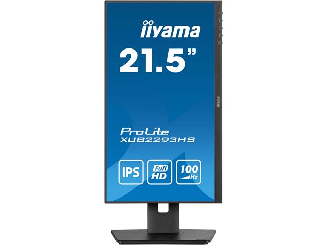 *NON PRISTINE BOX* iiyama ProLite monitor XUB2293HS-B6 22" IPS panel, 3-side borderless design, height adjustable stand, HDMI, DP, 100 Hz image 4