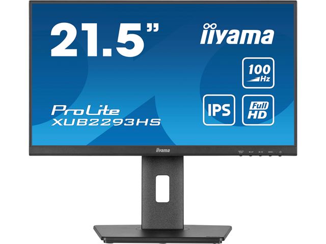 *NON PRISTINE BOX* iiyama ProLite monitor XUB2293HS-B6 22" IPS panel, 3-side borderless design, height adjustable stand, HDMI, DP, 100 Hz image 3