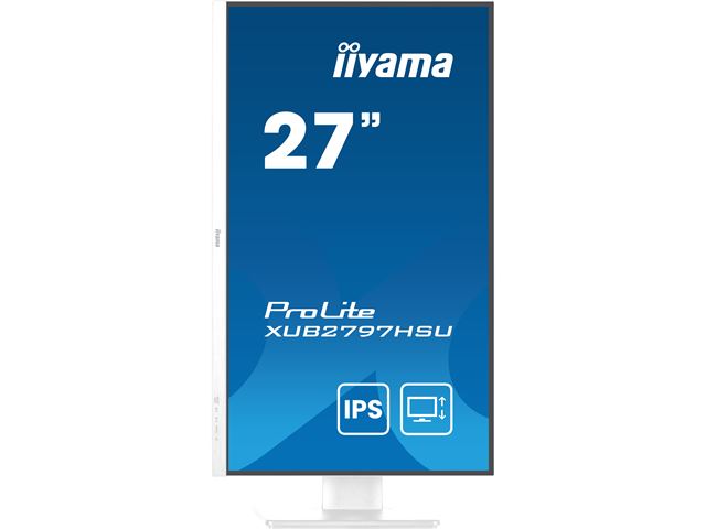 iiyama ProLite Monitor XUB2797HSU-W2 27", White, 1ms, 100 Hz, Height Adjustable, IPS Panel, HDMI, DisplayPort, standard HD image 1