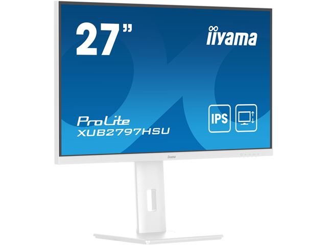 iiyama ProLite Monitor XUB2797HSU-W2 27", White, 1ms, 100 Hz, Height Adjustable, IPS Panel, HDMI, DisplayPort, standard HD image 5