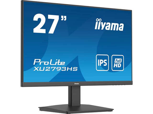 iiyama ProLite XU2793HS-B7 monitor, 3-side borderless, 100hz, IPS, HDMI, DisplayPort, Flicker free and Blue light reducer  image 1