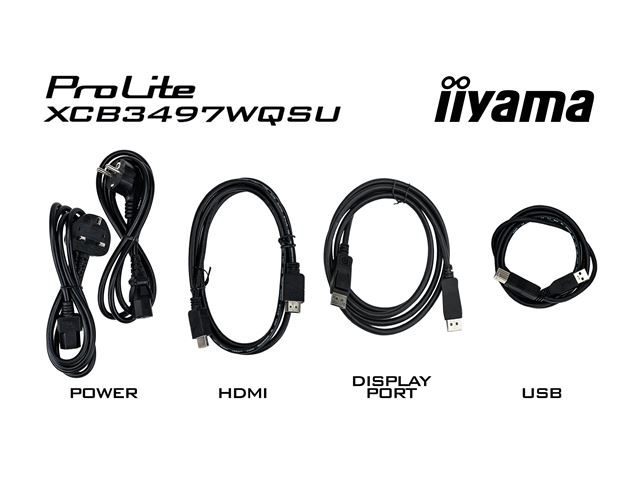 iiyama ProLite curved monitor XCB3494WQSU-B1 34" VA ultra-wide screen, FreeSync, HDMI, USB Hub, Height Adjustable image 12
