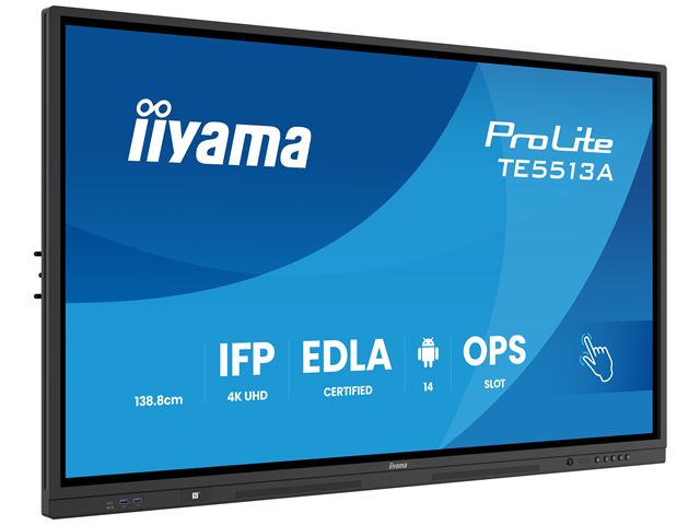 iiyama ProLite TE5513A-B1AG 55’’ Google EDLA Certified 4K Touchscreen, iiWare 21E with Android 14-EDLA, WiFi-6 with Bluetooth 5, with wall mount. image 5