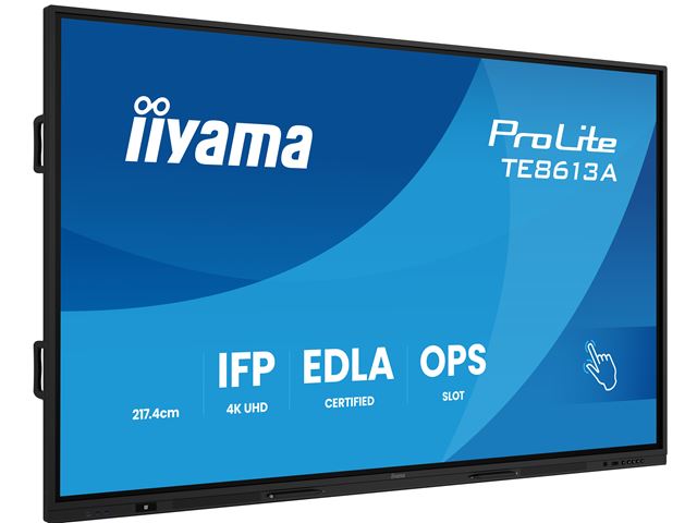 iiyama ProLite TE8613A-B1AG 86’’ Google EDLA Certified 4K Touchscreen, iiWare 21E with Android 14-EDLA, WiFi-6 with Bluetooth 5, with wall mount. image 2