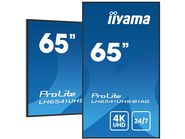 iiyama ProLite monitor LH6541UHS-B1AG 65", VA, 4K UHD, 24/7 Hours Operation, Portrait/Landscape, 10w Speakers, Built in media player, Anti-Glare image 4