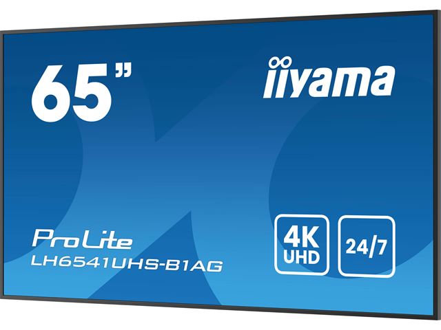 iiyama ProLite monitor LH6541UHS-B1AG 65", VA, 4K UHD, 24/7 Hours Operation, Portrait/Landscape, 10w Speakers, Built in media player, Anti-Glare image 6