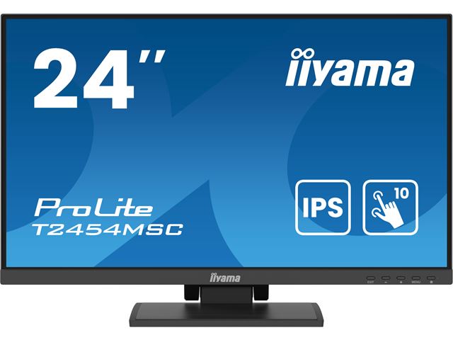 iiyama ProLite monitor T2454MSC-B2AG 24", Projective Capacitive 10pt touch, Anti-glare coating, IPS, Ultra thin bezel, HDMI image 0