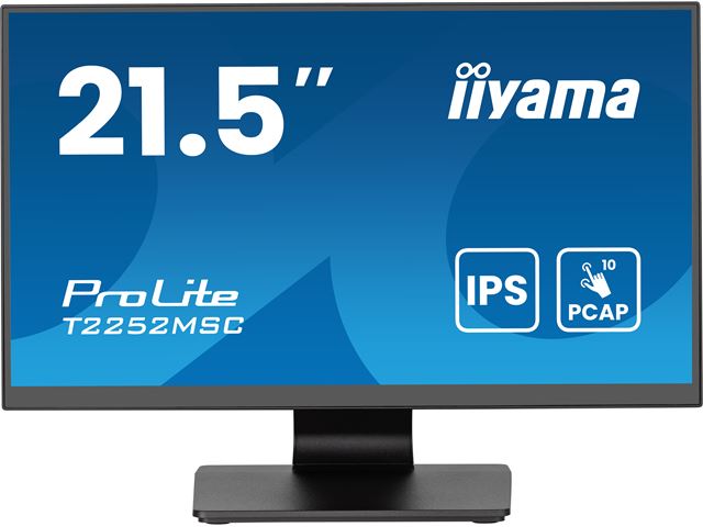 iiyama ProLite monitor T2252MSC-B2AG  22" Black, IPS, Full HD, Anti-Glare, Projective Capacitive 10pt touch, HDMI, Display Port image 0