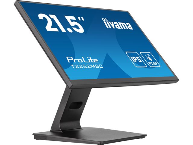 iiyama ProLite monitor T2252MSC-B2AG  22" Black, IPS, Full HD, Anti-Glare, Projective Capacitive 10pt touch, HDMI, Display Port image 1