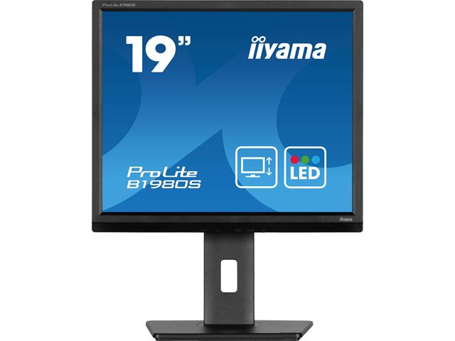 iiyama ProLite monitor B1980S-B1 19" 5:4 Black, Height Adjustable, Black, HDMI, DisplayPort, TN panel, speakers image 0