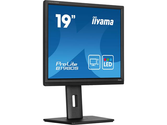 iiyama ProLite monitor B1980S-B1 19" 5:4 Black, Height Adjustable, Black, HDMI, DisplayPort, TN panel, speakers image 4