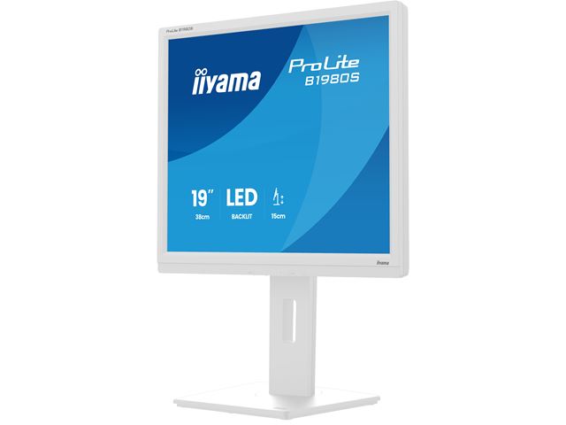 iiyama ProLite monitor B1980S-W1 19" 5:4, Height Adjustable, White, HDMI, DisplayPort, Speakers, TN Panel. image 6