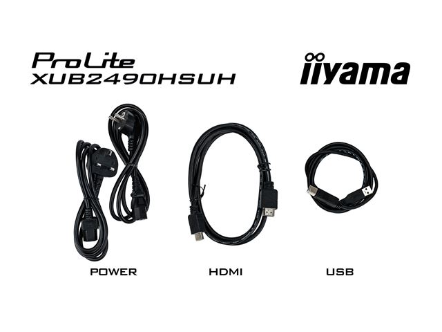iiyama ProLite monitor XUB2490HSUH-B2 24" IPS, built-in Windows Hello camera and microphone, Height Adjustable, 3-side borderless design image 17