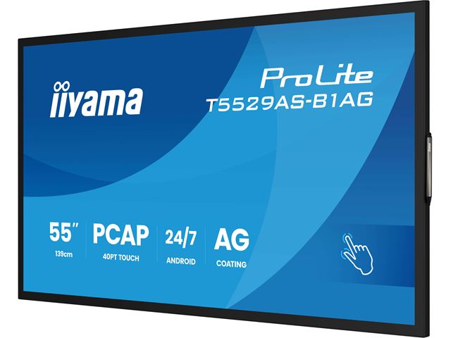 iiyama ProLite monitor T5529AS-B1AG 55", all-in-one P-Cap 20pt Touch, 4K, VA DLED panel Touch Screen with Android OS image 8
