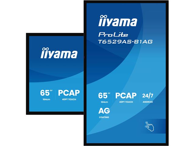 iiyama ProLite monitor T6529AS-B1AG 65", all-in-one P-Cap 20pt Touch, 4K, VA DLED panel Touch Screen with Android OS image 4