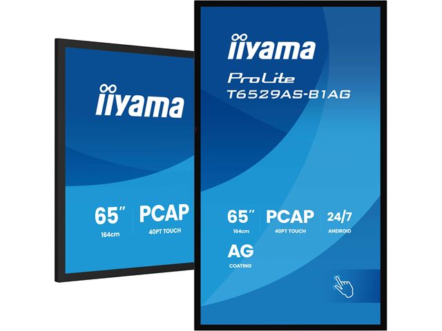 iiyama ProLite monitor T6529AS-B1AG 65", all-in-one P-Cap 20pt Touch, 4K, VA DLED panel Touch Screen with Android OS image 6