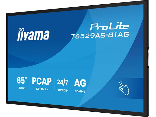 iiyama ProLite monitor T6529AS-B1AG 65", all-in-one P-Cap 20pt Touch, 4K, VA DLED panel Touch Screen with Android OS image 8