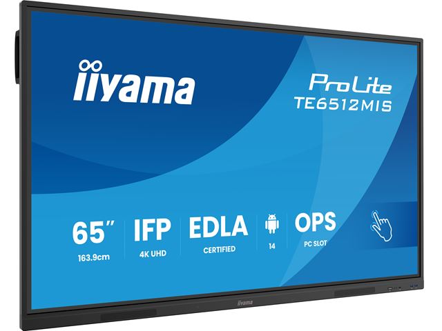 iiyama ProLite TE6512MIS-B4AG 65’’ Google EDLA Certified Interactive 4K UHD Touchscreen with integrated annotation software image 1