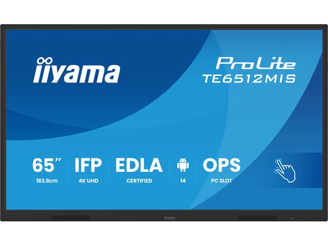 iiyama ProLite TE6512MIS-B4AG 65’’ Google EDLA Certified Interactive 4K UHD Touchscreen with integrated annotation software image 0