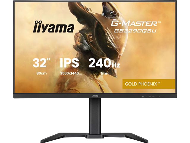 iiyama G-Master Gold Phoenix gaming monitor GB3290QSU-B1 32", 2560 x 1440, 1ms, FreeSync Premium, Display Port, 240hz refresh rate, Height Adjustable image 0