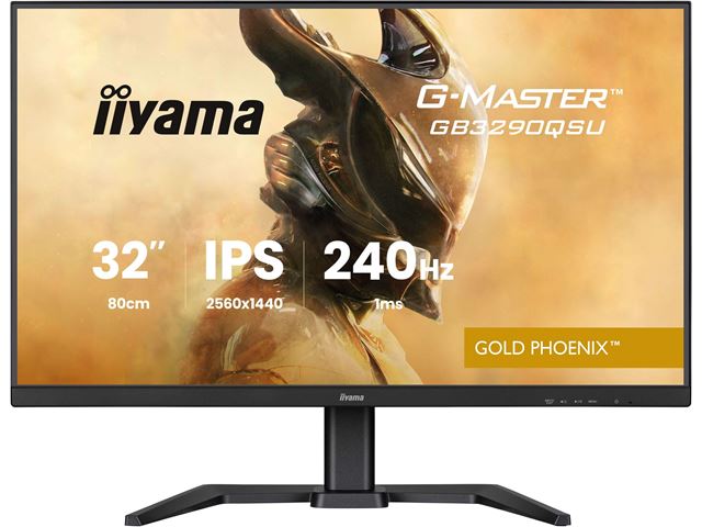 iiyama G-Master Gold Phoenix gaming monitor GB3290QSU-B1 32", 2560 x 1440, 1ms, FreeSync Premium, Display Port, 240hz refresh rate, Height Adjustable image 2