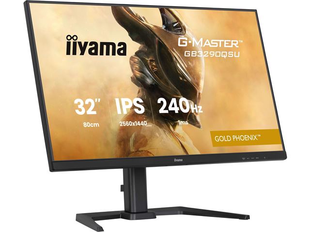 iiyama G-Master Gold Phoenix gaming monitor GB3290QSU-B1 32", 2560 x 1440, 1ms, FreeSync Premium, Display Port, 240hz refresh rate, Height Adjustable image 11