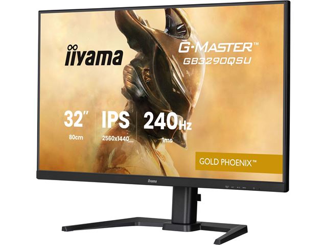 iiyama G-Master Gold Phoenix gaming monitor GB3290QSU-B1 32", 2560 x 1440, 1ms, FreeSync Premium, Display Port, 240hz refresh rate, Height Adjustable image 13
