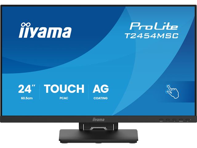 iiyama ProLite monitor T2454MSC-B3AG 24", InCell Projective Capacitive 10pt touch, Anti-glare coating, IPS, HDMI, flexible stand image 0