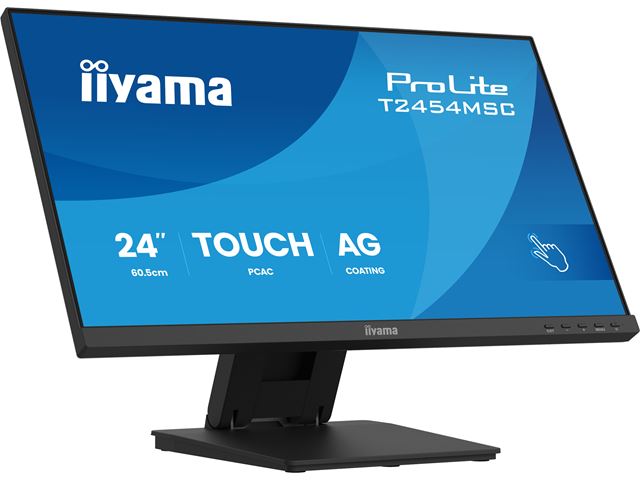 iiyama ProLite monitor T2454MSC-B3AG 24", InCell Projective Capacitive 10pt touch, Anti-glare coating, IPS, HDMI, flexible stand image 1