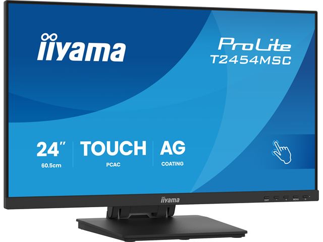iiyama ProLite monitor T2454MSC-B3AG 24", InCell Projective Capacitive 10pt touch, Anti-glare coating, IPS, HDMI, flexible stand image 2