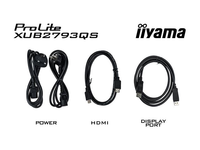 iiyama ProLite XUB2793QS-B7 height adjustable monitor, 3-side borderless, IPS, WQHD res, 100 Hz, HDMI, DisplayPort, Flicker free and Blue light reducer  image 12