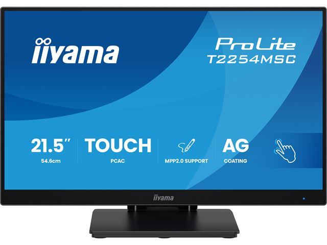 iiyama ProLite monitor T2254MSC-B2AG 22", Projective Capacitive 10pt touch, Anti-glare coating, IPS, Ultra thin bezel, HDMI, edge to edge image 0