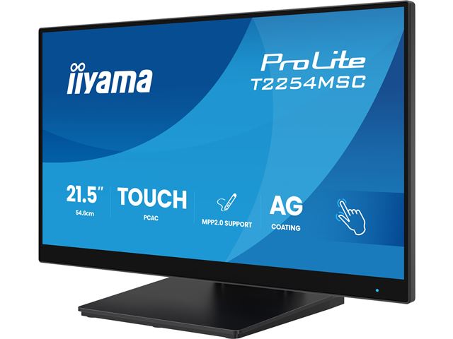 iiyama ProLite monitor T2254MSC-B2AG 22", Projective Capacitive 10pt touch, Anti-glare coating, IPS, Ultra thin bezel, HDMI, edge to edge image 7