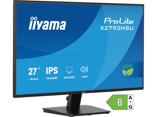iiyama ProLite monitor X2792HSU-B1 27" IPS, 120Hz, Black, 4-side slim bezel and B energy class, HDMI, Display Port, USB Hub image 14