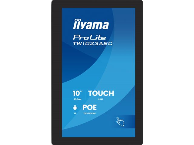 iiyama ProLite TW1023ASC-B3P, 10.1” PCAP 10pt touch screen with Android and Power over Ethernet Technology, iiSignage², Webcam/Mic image 3