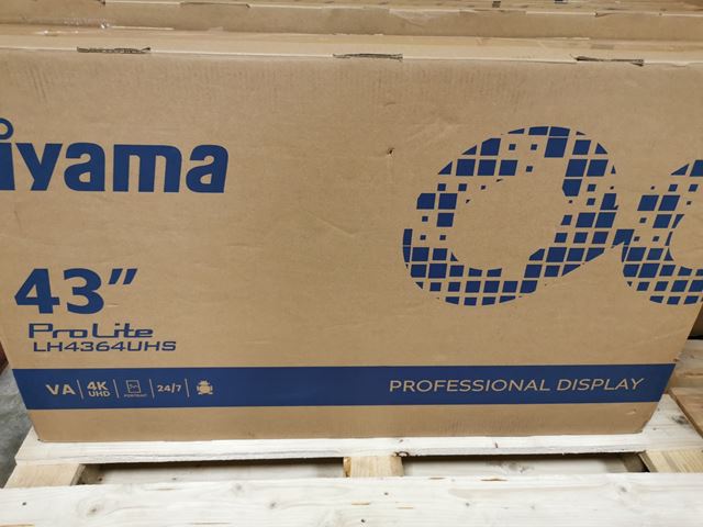 BOX DAMAGED iiyama ProLite LH4364UHS-B1AG 43" Digital Signage, IPS, 4K, 24/7, USB-C, HDMI, Landscape/Portrait, iiSignage², Android 14 OS and FailOver image 0
