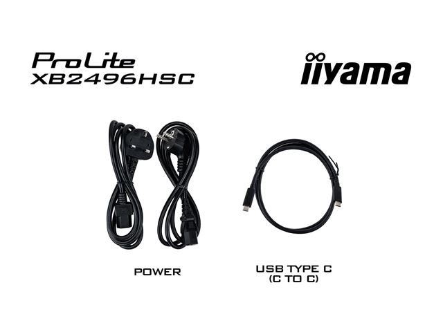 iiyama ProLite monitor XB2496HSC-B1 24" IPS, Height Adjustable, 144Hz, Black, 4-side slim bezel and B energy class, USB-C, HDMI image 14