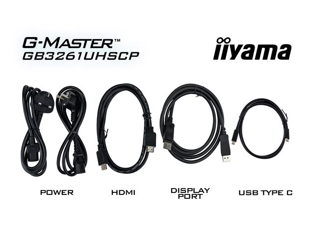 iiyama G-Master Red Eagle gaming monitor GB3261UHSCP-B1 32" Black, 4K, VA, 0.6ms, 144hz, USB-C, HDMI, KVM Switch, Display Port, Height Adjustable image 8