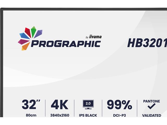 iiyama ProGraphic HB3201UHSNP-B1 monitor 32" IPS, 4K, QHD resolution, Height Adjustable, KVM switch, engineered for designers, photographers, and content creators  image 5
