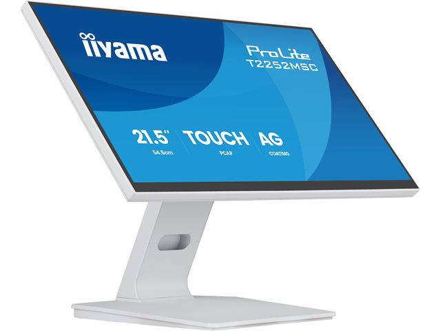 iiyama ProLite monitor T2252MSC-W2AG  22" White, IPS, Full HD, Anti-Glare, DeepContrast Projective Capacitive 10pt touch, HDMI, Display Port image 1