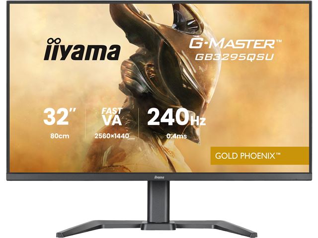 iiyama G-Master Gold Phoenix gaming monitor GB3295QSU-B1 32", 2560 x 1440, 0.4ms, FreeSync Premium, Display Port, 240hz refresh rate, Height Adjustable image 0
