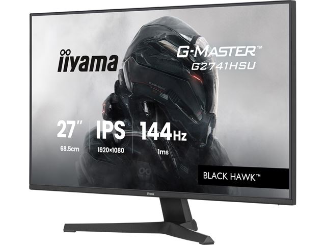 iiyama G-Master Black Hawk gaming monitor G2741HSU-B1 27" Black, IPS, Ultra Slim Bezel, Full HD, 144Hz, 1ms, FreeSync, HDMI, Display Port, USB Hub image 3