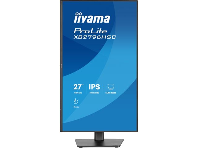 iiyama ProLite Monitor XB2796HSC-B1 27", Black, Height Adjustable, IPS Panel, USB-C connection, 144hz, Blue Light Reducer, Flicker Free image 1