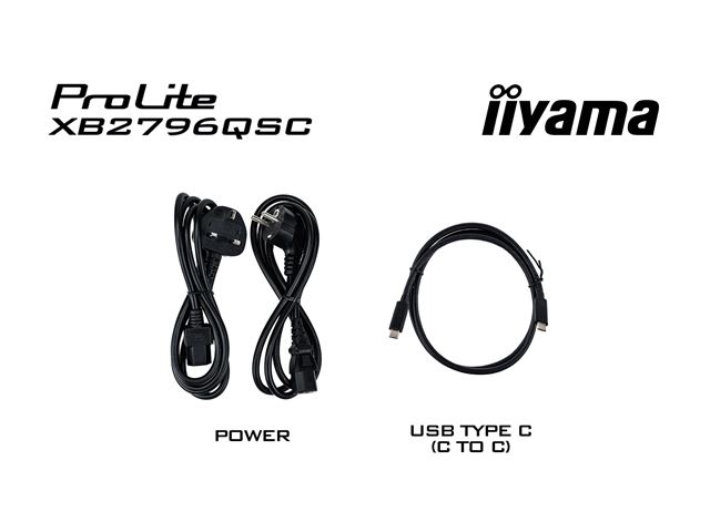 iiyama ProLite Monitor XB2796QSC-B1 27", Black, QHD Resolution, Height Adjustable, IPS Panel, USB-C connection, Blue Light Reducer, Flicker Free image 15